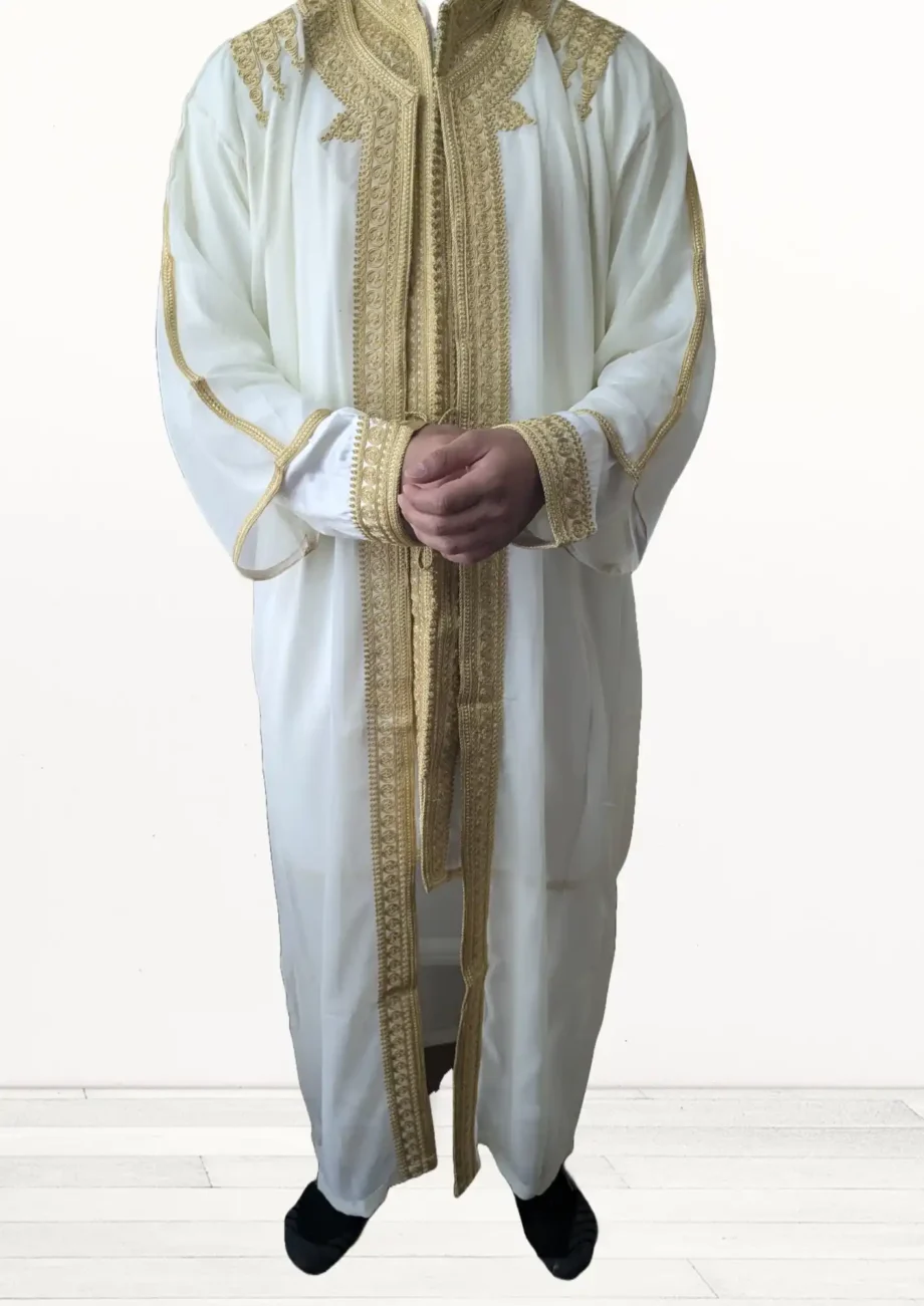 Jabador doré 3 pièces traditionnel marocain