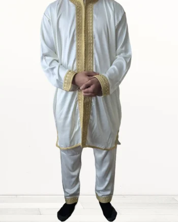 Jabador doré 2 pièces traditionnel marocain