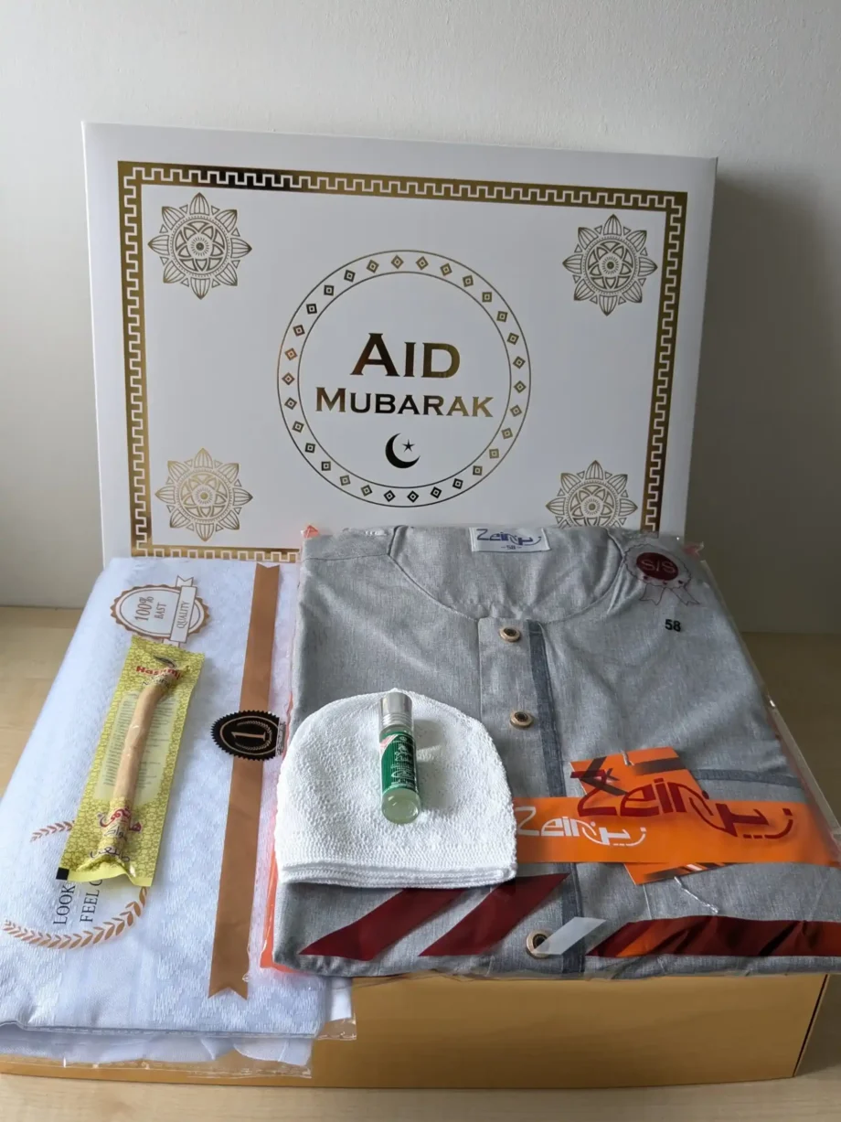Coffret Aïd - Qamis Gris Perle