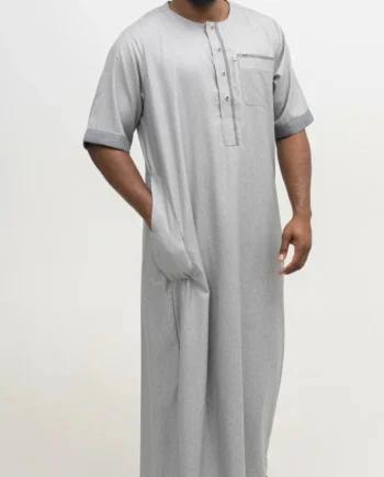 Qamis Gris Perle