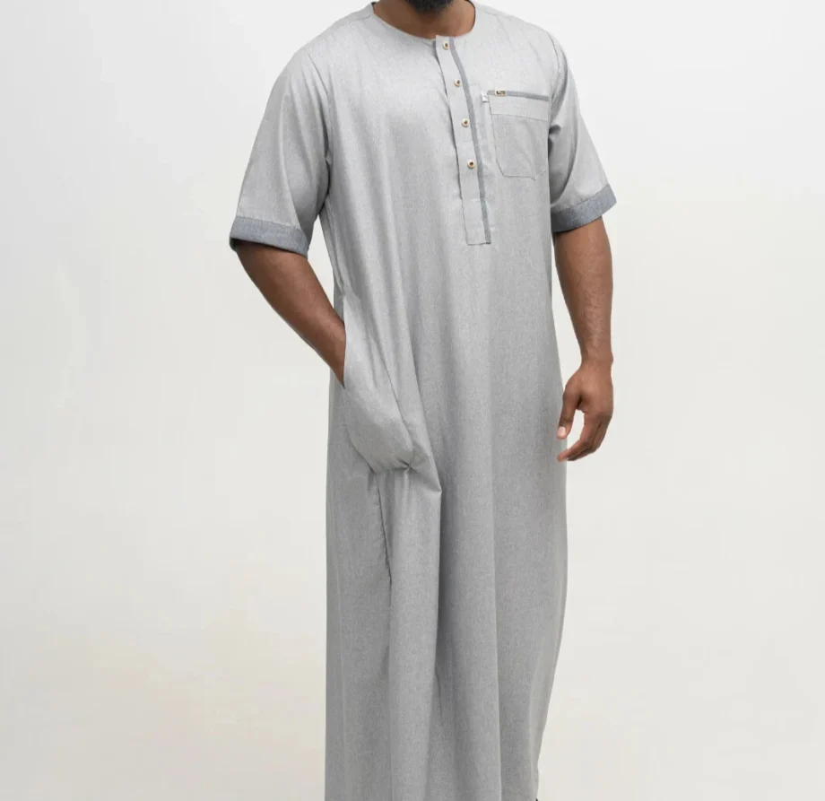 Qamis Gris Perle