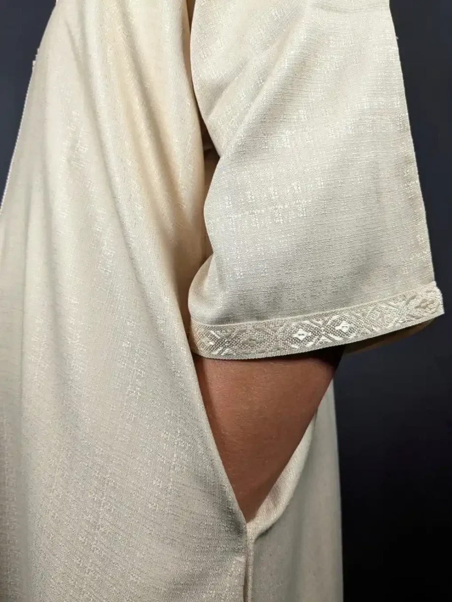 Gandoura homme beige clair élégante et confortable