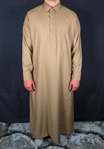 Qamis beige manche longue