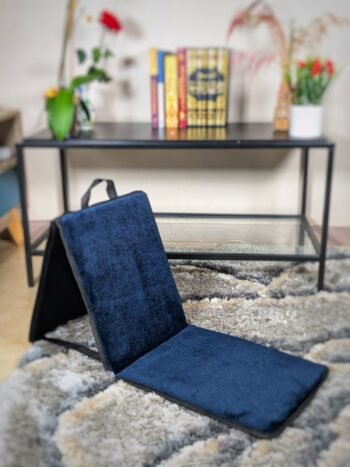 tapis de prière avec dossier, couleur bleu