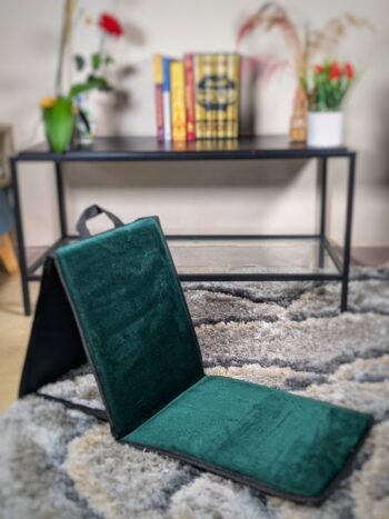 tapis de prière avec dossier, couleur vert